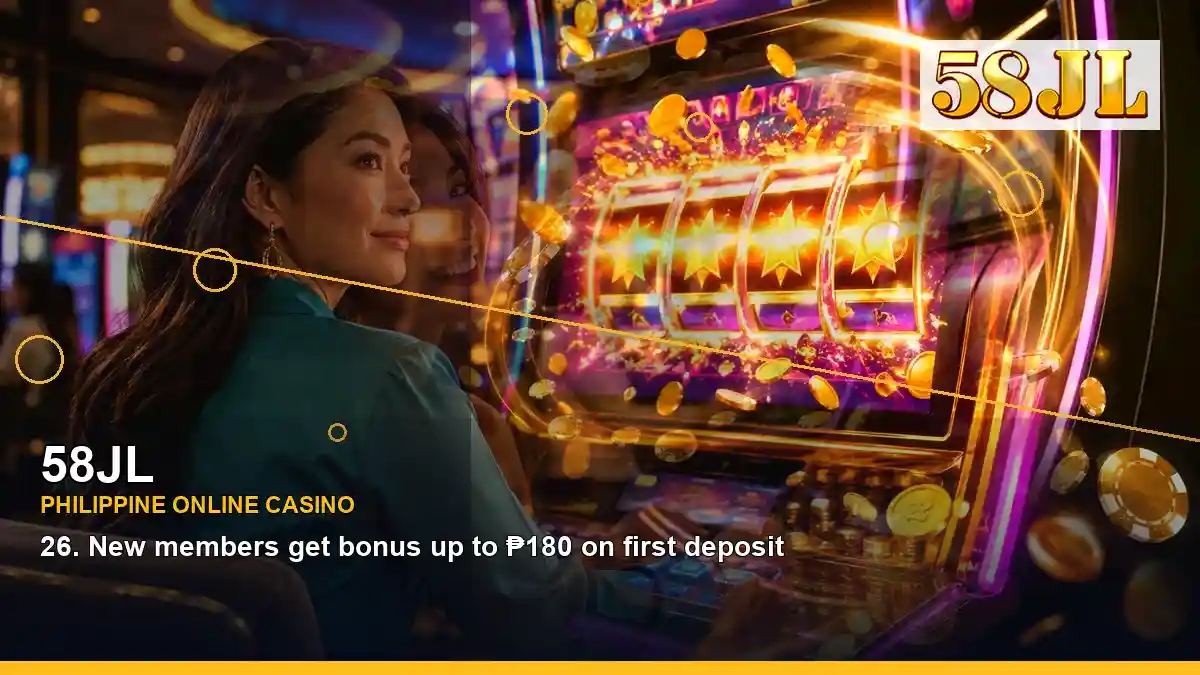 58JL gold-lit gold jackpot slot games in a left-diagonal layout for Philippine players