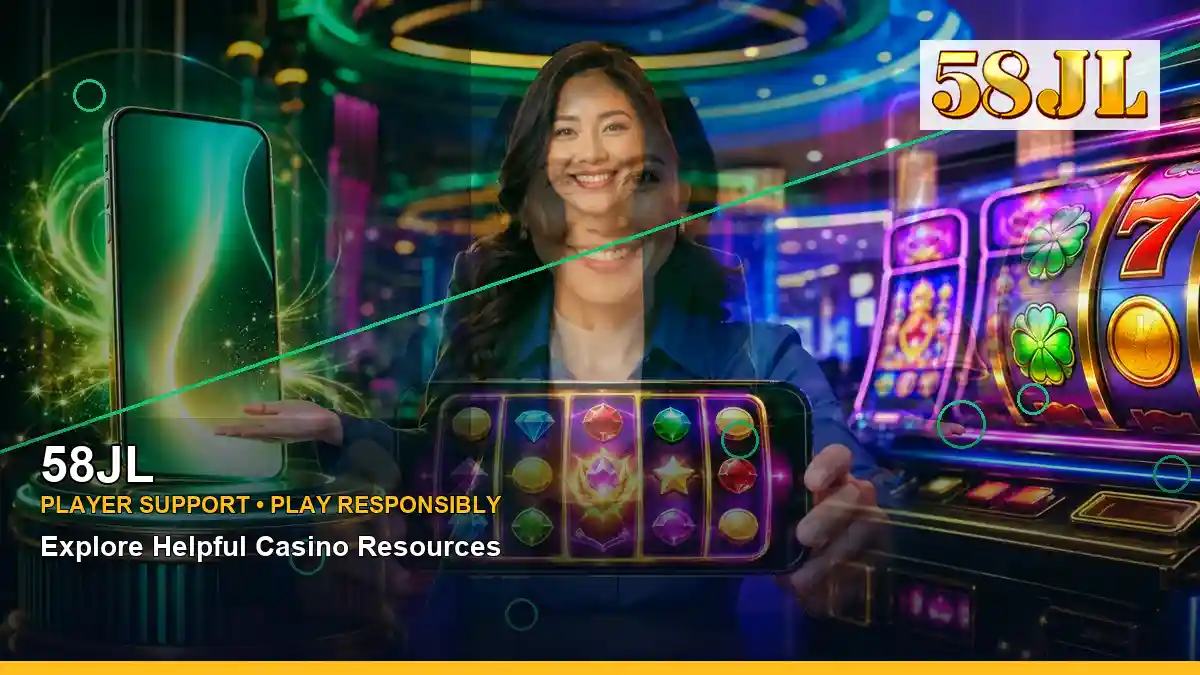 58JL right close-up first casino deposit and wallet options highlighting mobile-friendly casino play